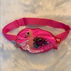 TY Flamingo fanny pack